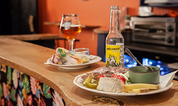 assiette à partager produits locaux